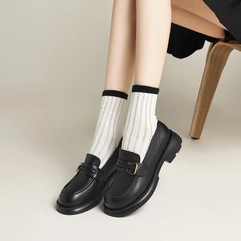 FIVE PLUS Loafers Women's Black-2