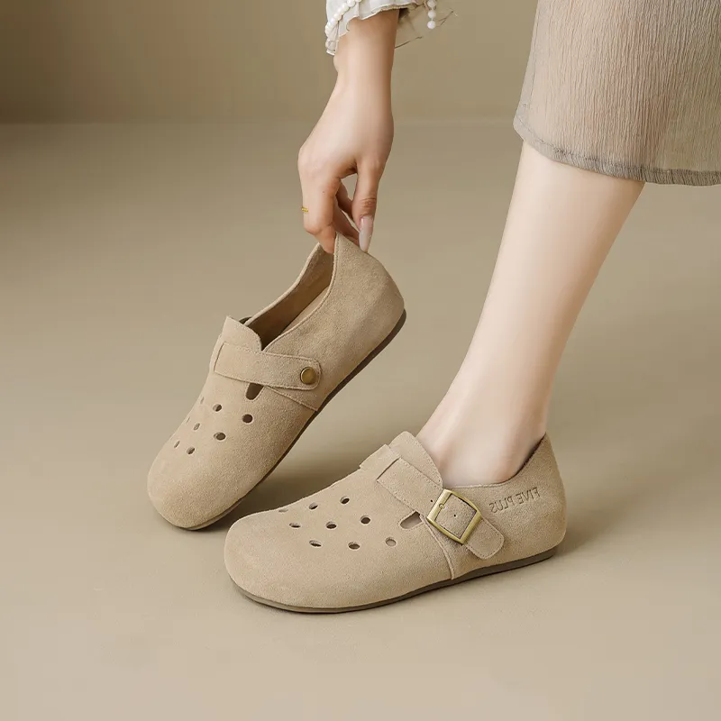FIVE PLUS Casual Single Shoes Low Top Women's Light Apricot-2