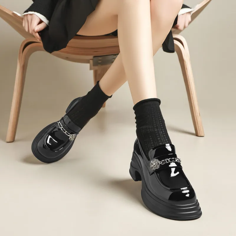 FIVE PLUS Loafers Women's Black-4