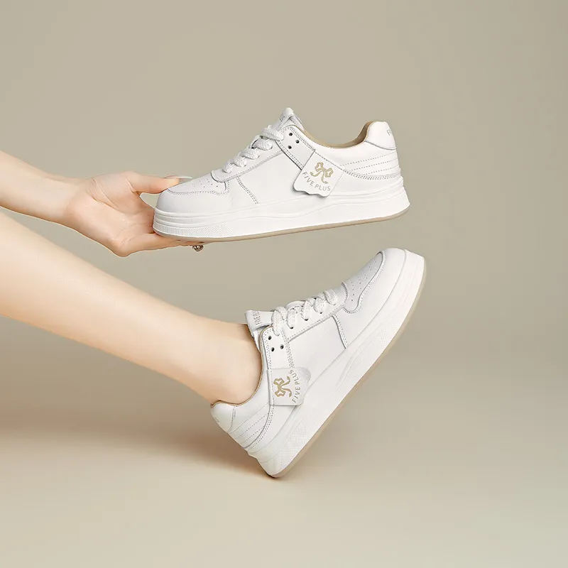 FIVE PLUS Low Top Skateboard Shoes Women's Apricot-3