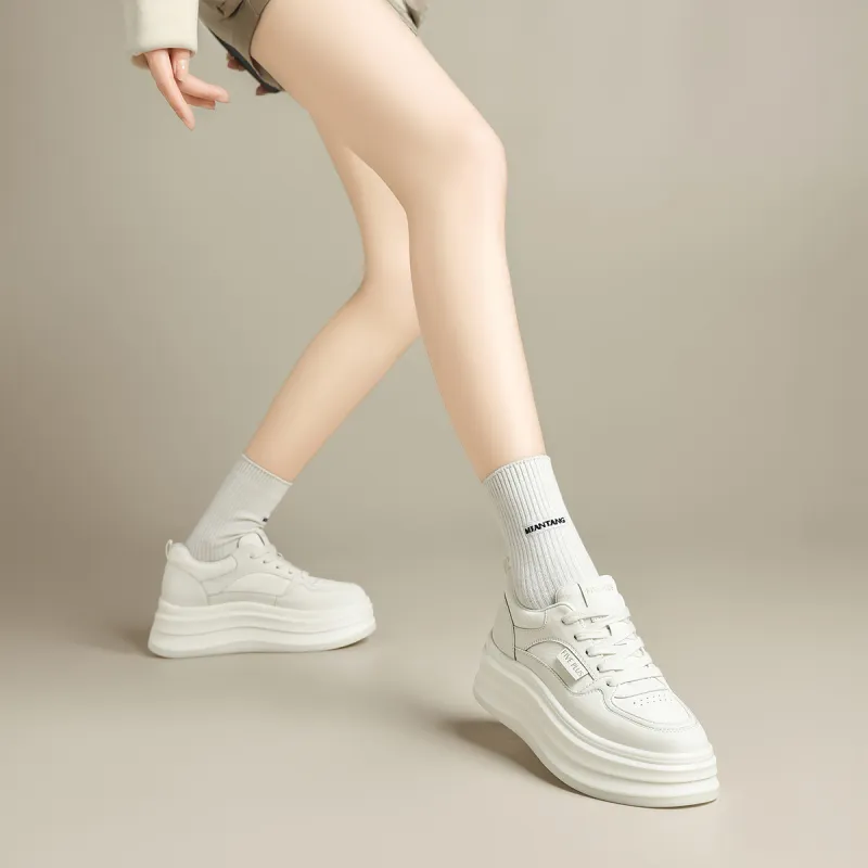 FIVE PLUS Low Top Skateboard Shoes Women's White-1