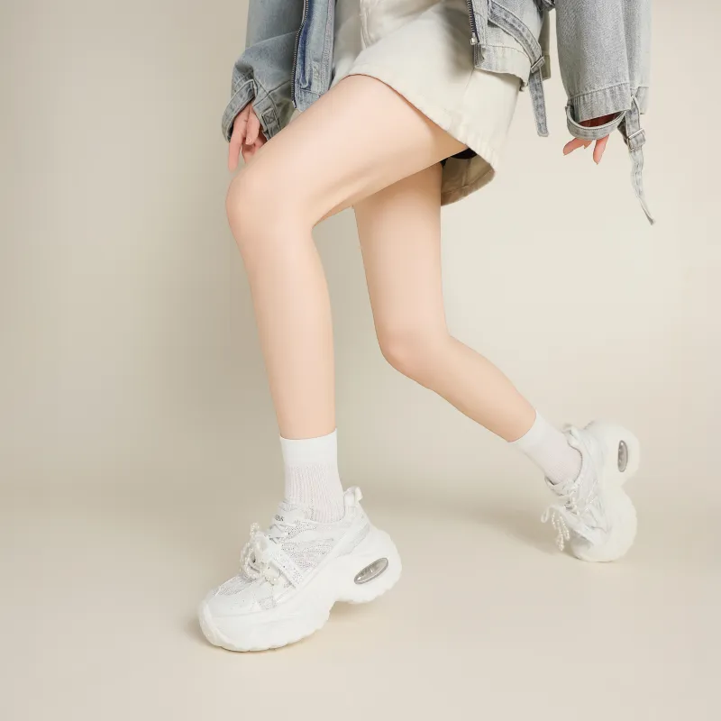 FIVE PLUS Cushioning, Slip Resistant, And Abrasion Resistant Low Top Chunky Sneakers Women's-4