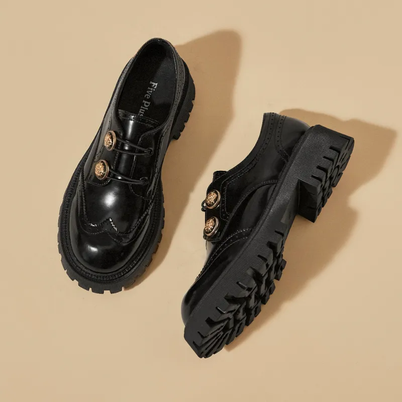 FIVE PLUS Loafers Women's Black-5