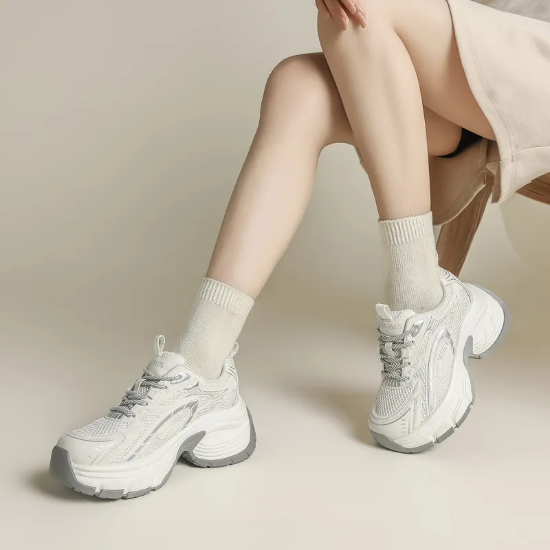 FIVE PLUS Anti Slip Wear Resistant Low Top Chunky Sneakers Women's-7