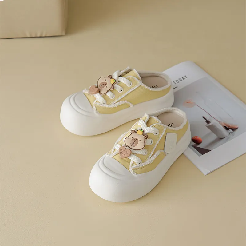 FIVE PLUS Slip Resistant Closed Toe Slippers Women's Yellow-3