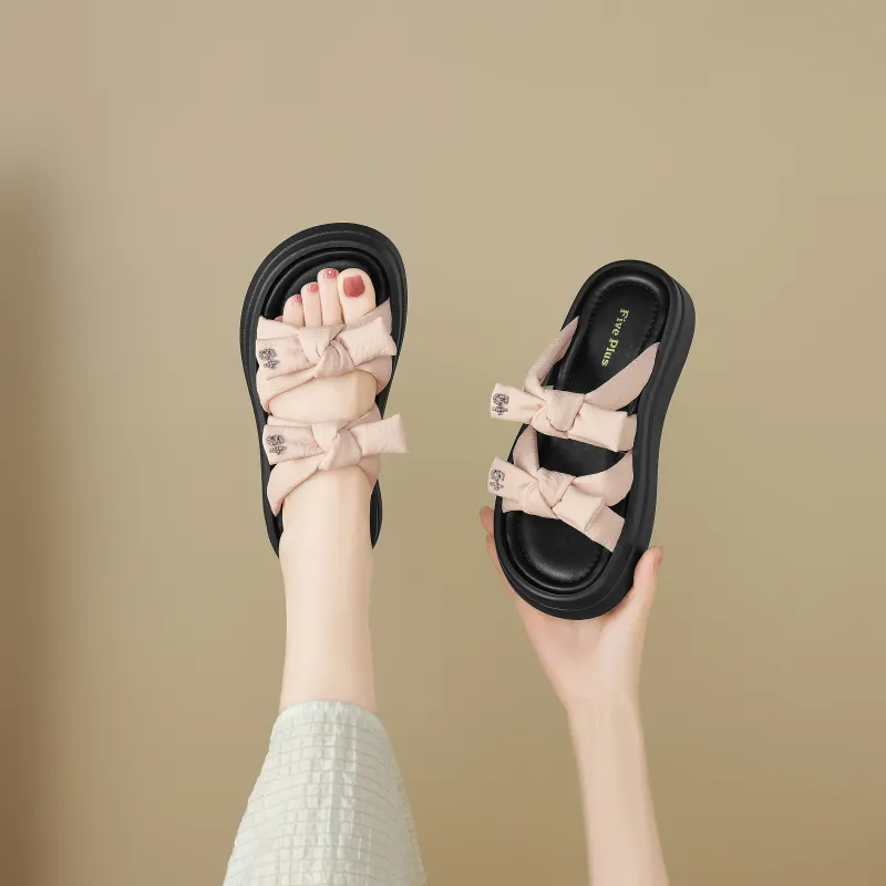 FIVE PLUS Slip Resistant Abrasion Resistant Slide Slippers Women's-10