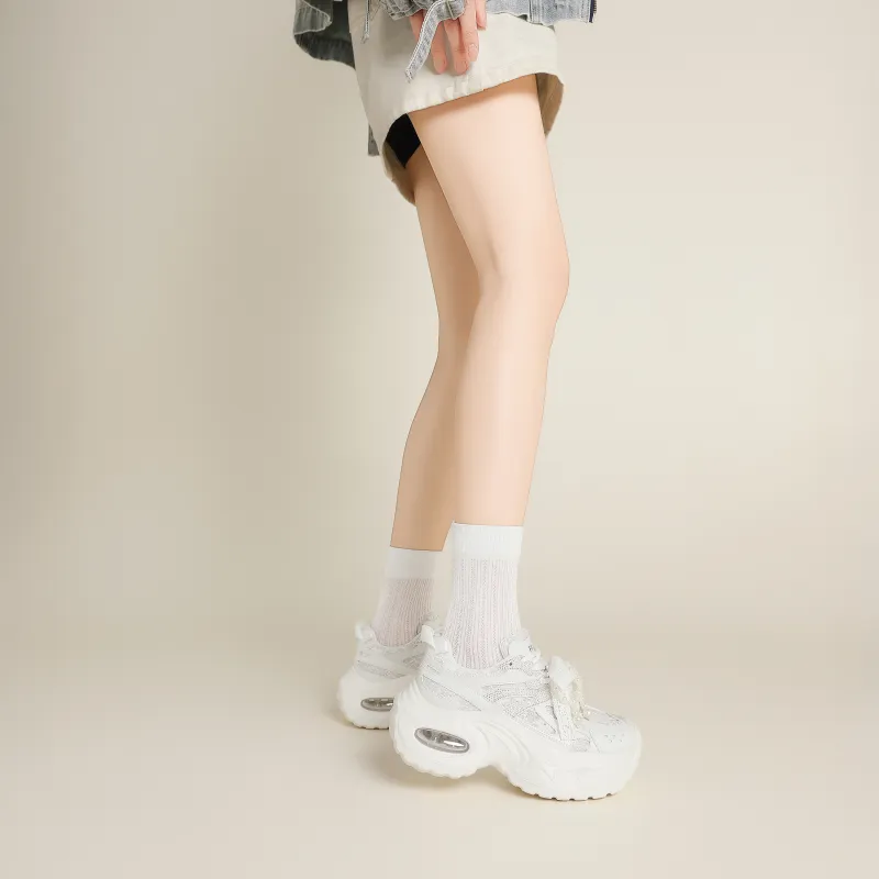 FIVE PLUS Cushioning, Slip Resistant, And Abrasion Resistant Low Top Chunky Sneakers Women's-3