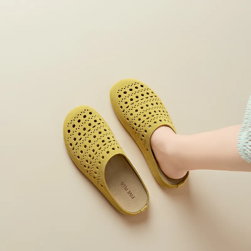 FIVE PLUS Rubber Sole Wrap toe Slippers Women's-4