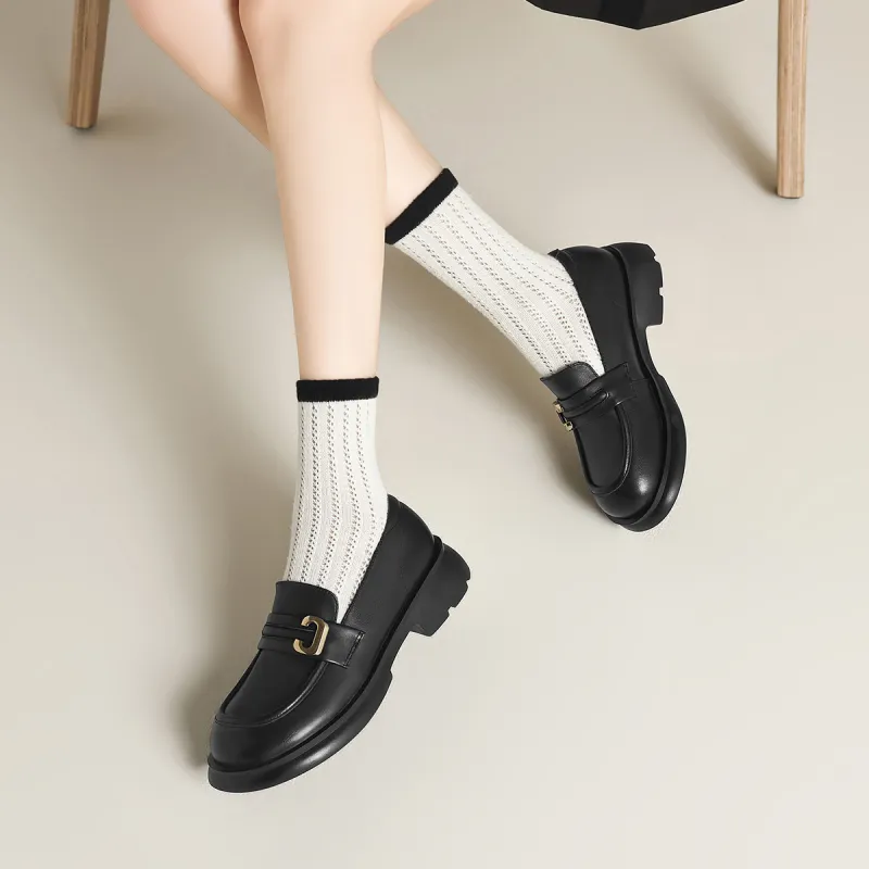 FIVE PLUS Loafers Women's Black-4