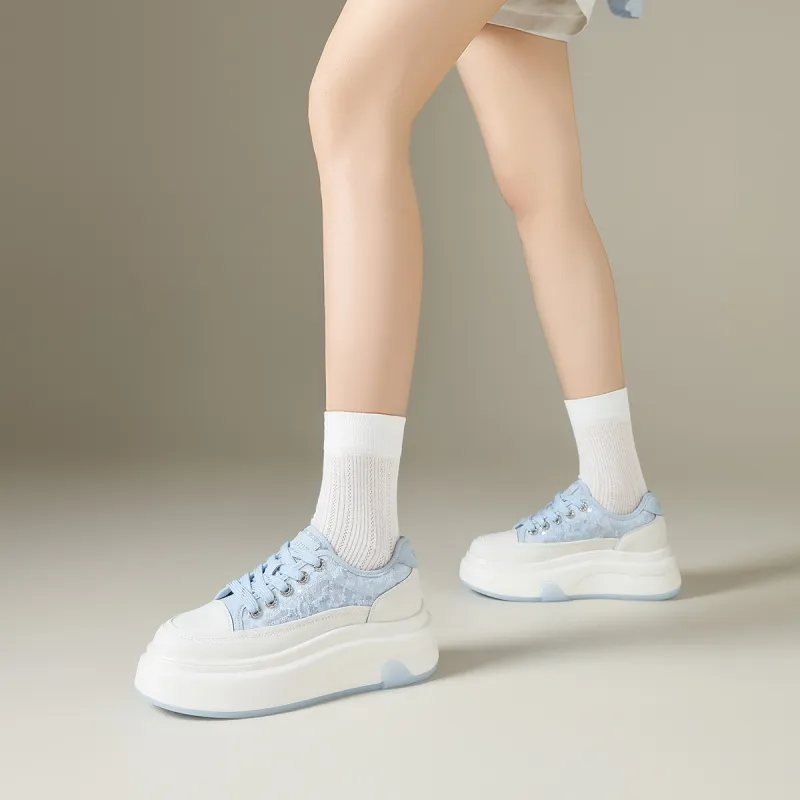 FIVE PLUS Anti Slip Wear Resistant Low Top Skateboard Shoes Women's-5