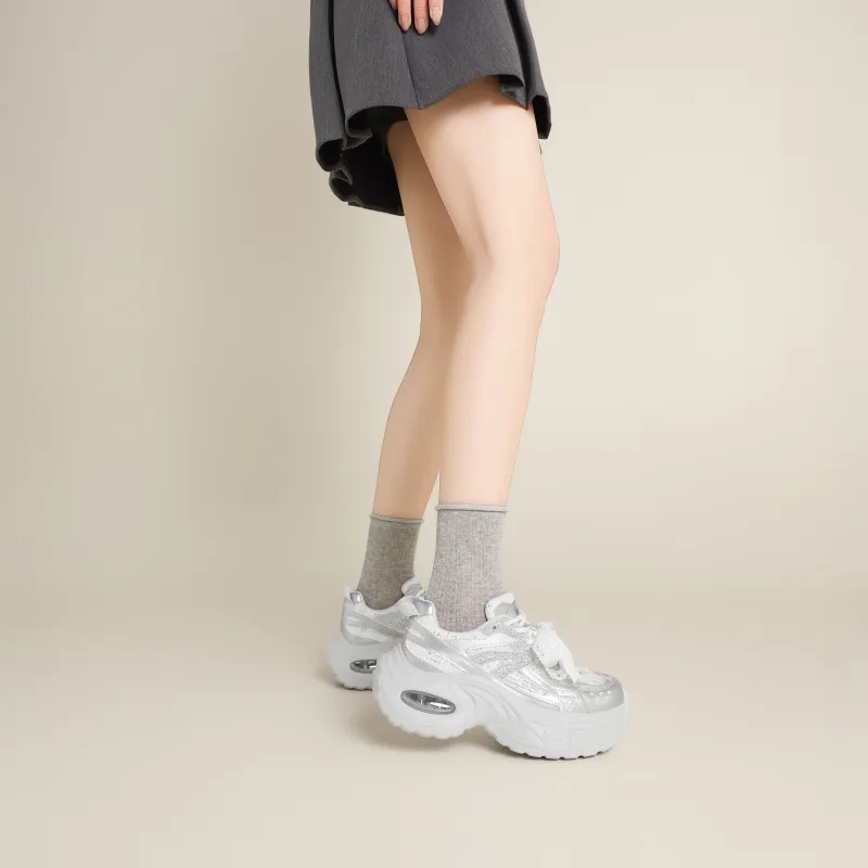 FIVE PLUS Cushioning, Slip Resistant, And Abrasion Resistant Low Top Chunky Sneakers Women's-9