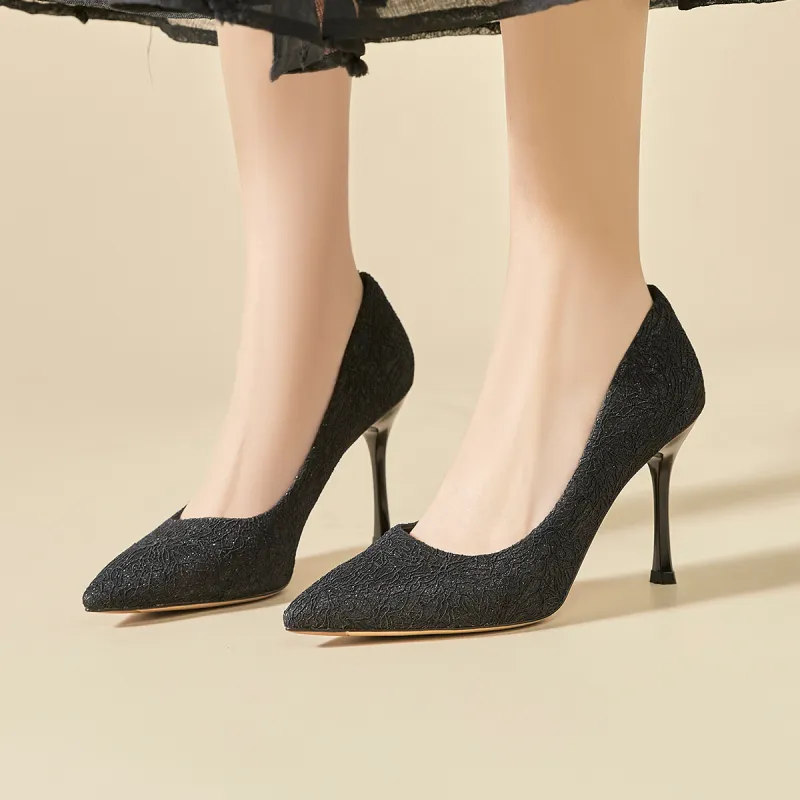 FIVE PLUS Slim Heel High Heels Women's-3