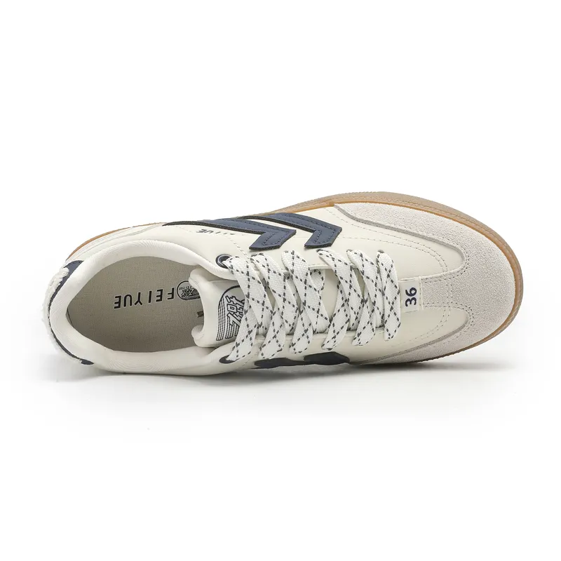 Feiyue German Army Trainers Wear resistant And Lightweight Low Top Skateboard Shoes Unisex Beige Gray Dark Blue-2