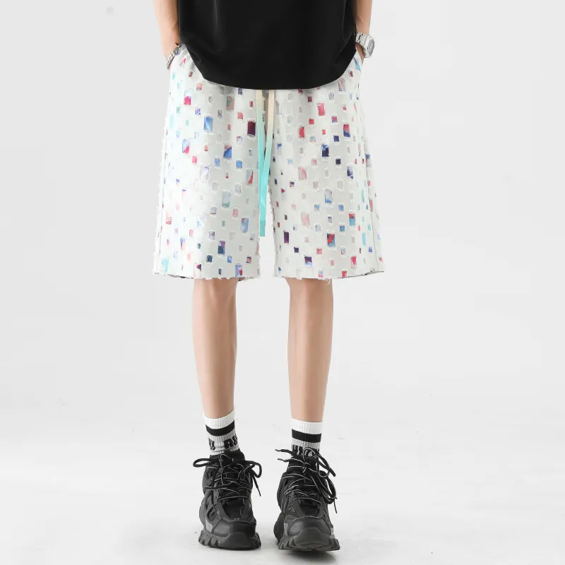 PAINT STAIN Casual Shorts Unisex-6