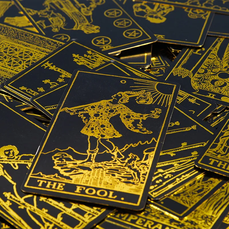 WEITETALUO Gold Thread Leyden Tarot Wirth Cards Board Games-2