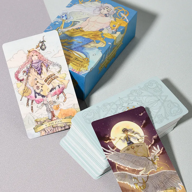 WEITETALUO Avalon Oracle Tarot Card White Edition Board Games-8