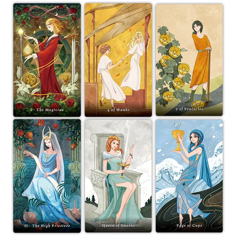 WEITETALUO Aura Tarot Viter Viter Viter 78-Card Classic Entry-Level Full Set Board Games-1