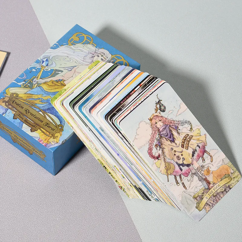 WEITETALUO Avalon Oracle Tarot Card White Edition Board Games-7