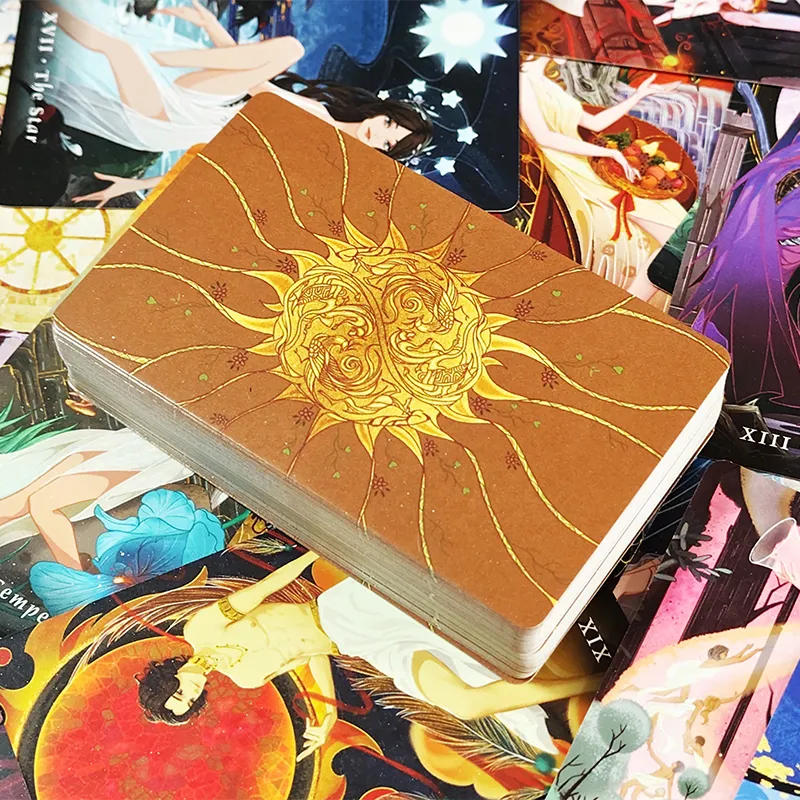 WEITETALUO Aura Tarot Viter Viter Viter 78-Card Classic Entry-Level Full Set Board Games-10