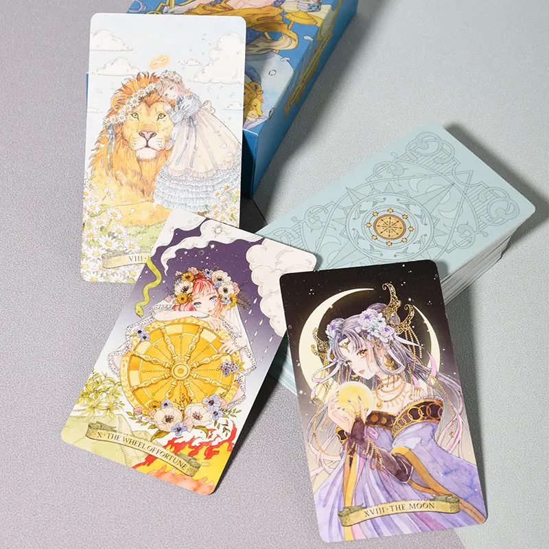 WEITETALUO Avalon Oracle Tarot Card White Edition Board Games-6