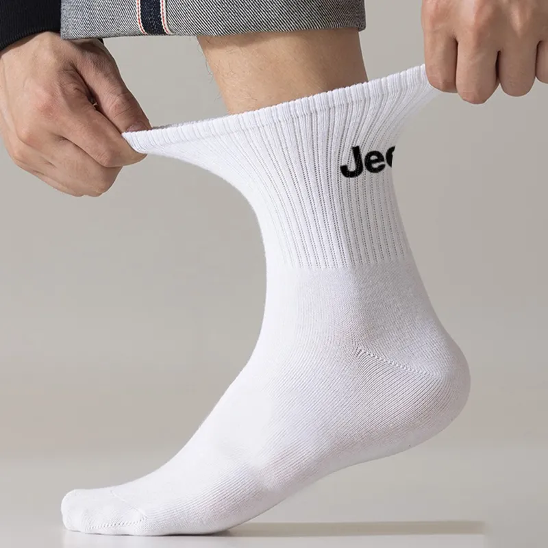 Jeep Mid Calf Socks Unisex 4 Pack-12