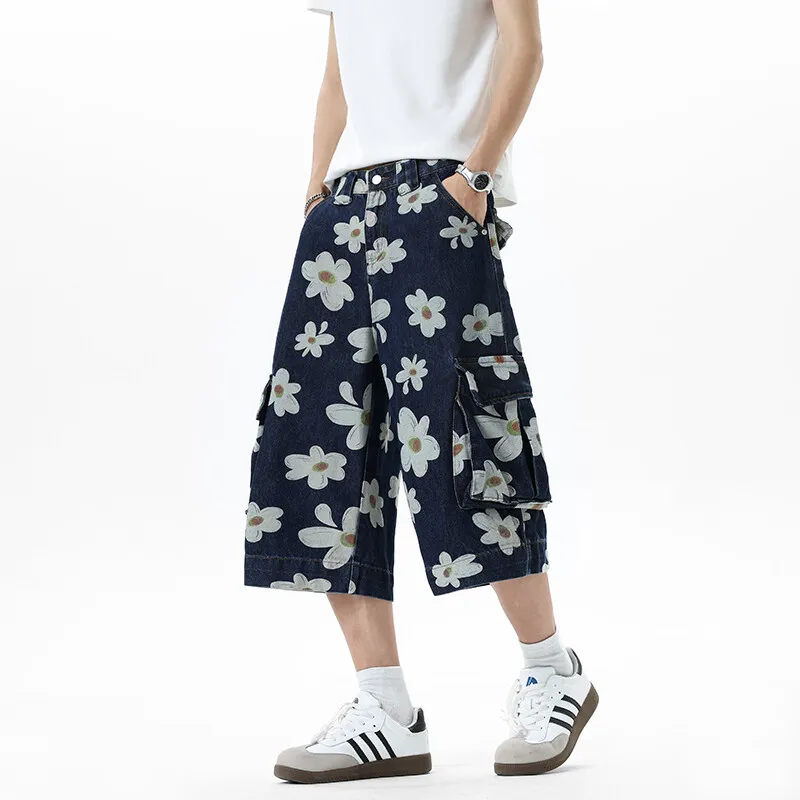 WOHOO Denim Shorts Unisex Blue-2
