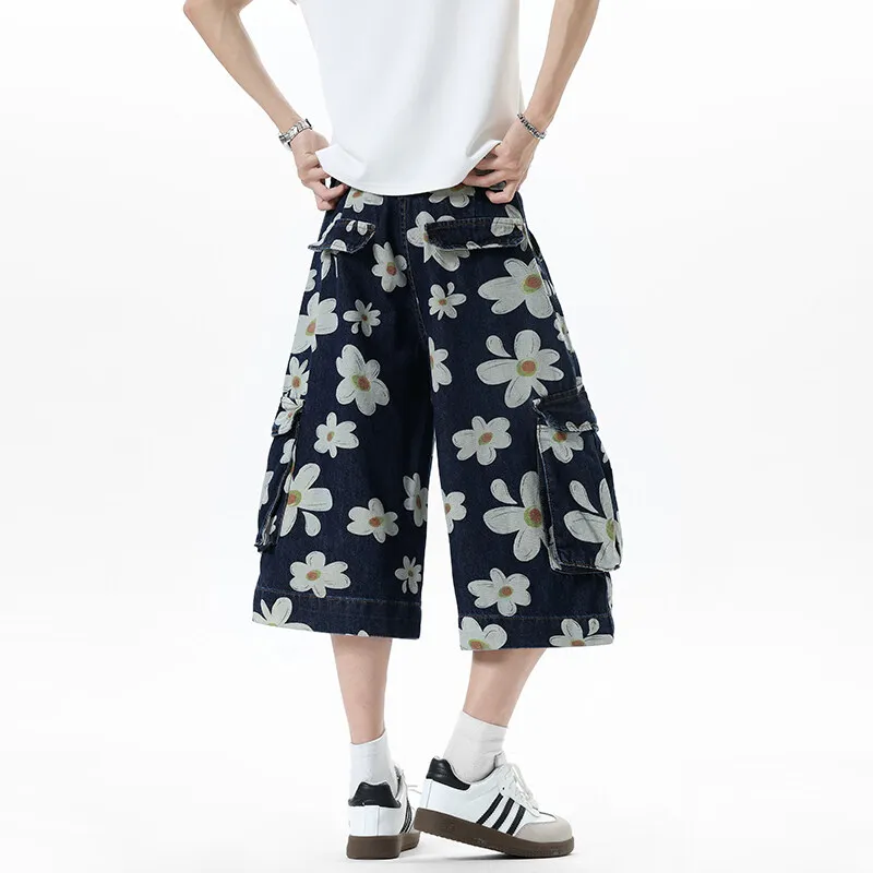 WOHOO Denim Shorts Unisex Blue-1