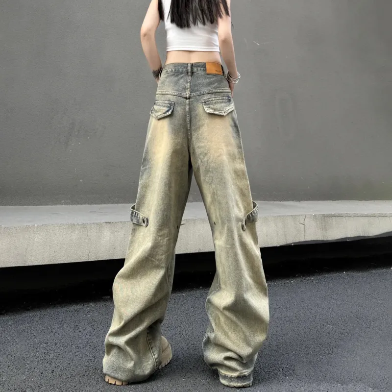 WOHOO Jeans Unisex Yellow Mud-2