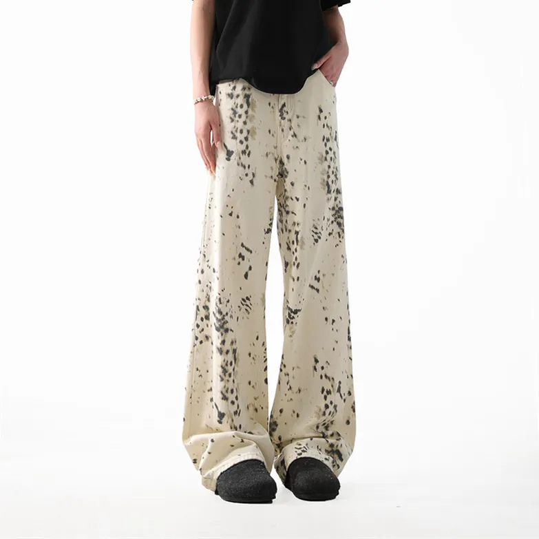 WOHOO Jeans Unisex Leopard Print-4