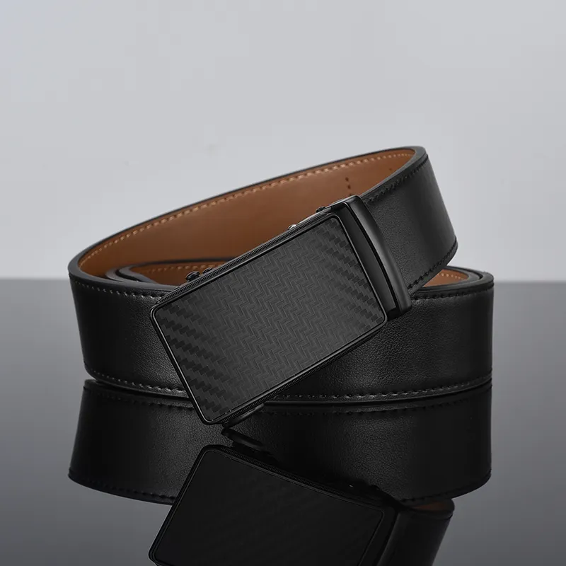 Yalu Split Leather With Overlay Film Leather Belts Men's 3.5CM-1