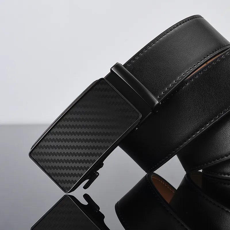 Yalu Split Leather With Overlay Film Leather Belts Men's 3.5CM-2