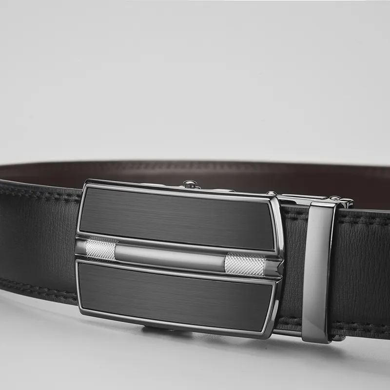Yalu Split Laminated Leather Belts Men's Width 3.5cm-2