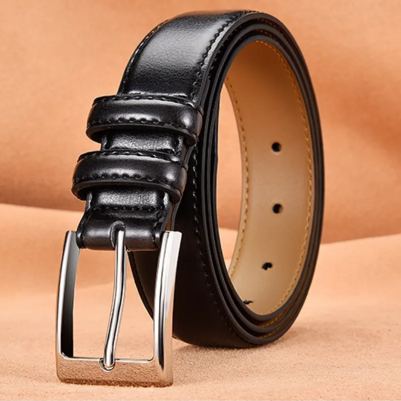 Yalu Cow Split Leather Belts Men's 3.3cm-6