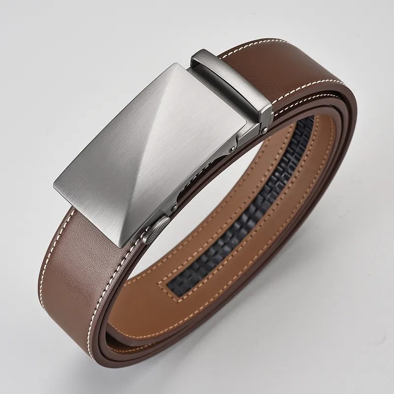 Yalu Split Leather With Overlay Film Leather Belts Men's 3.5CM-1