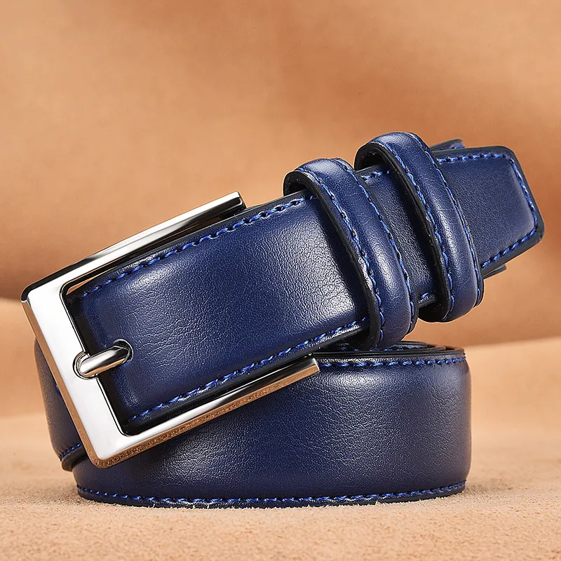 Yalu Cow Split Leather Belts Men's 3.3cm-1