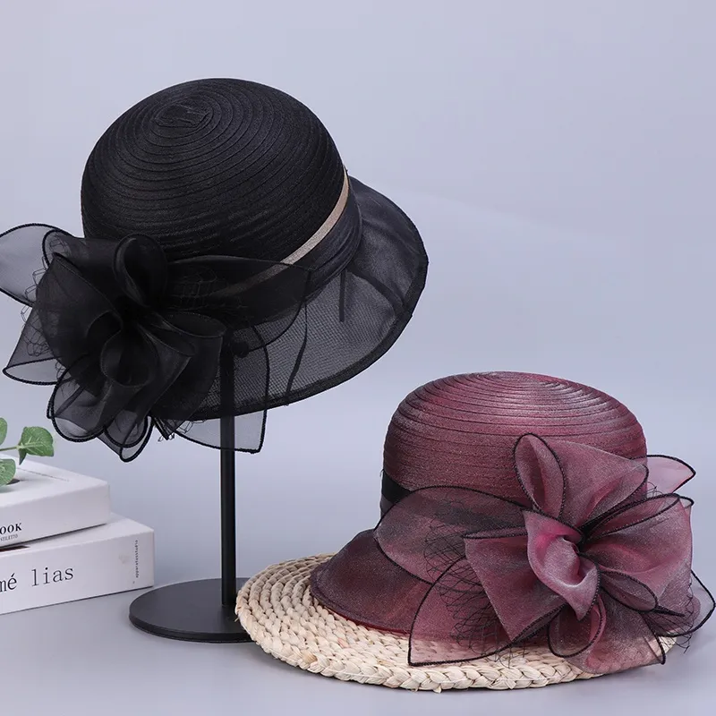 Yalu Organza Bucket Hats Women's-12
