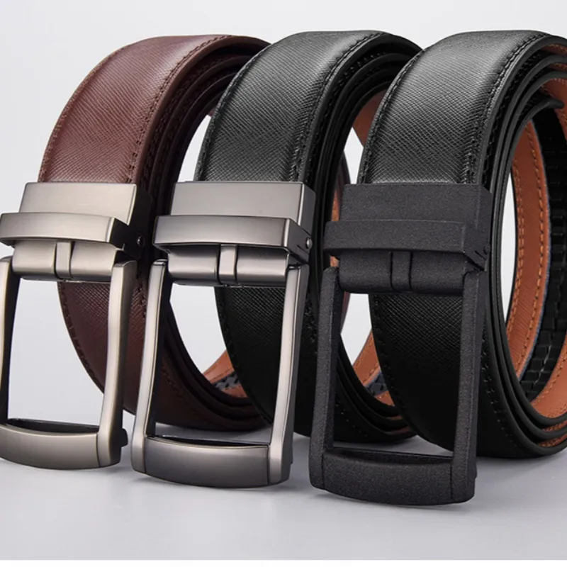 Yalu Split Leather With Overlay Film Leather Belts Men's 3.5cm-3