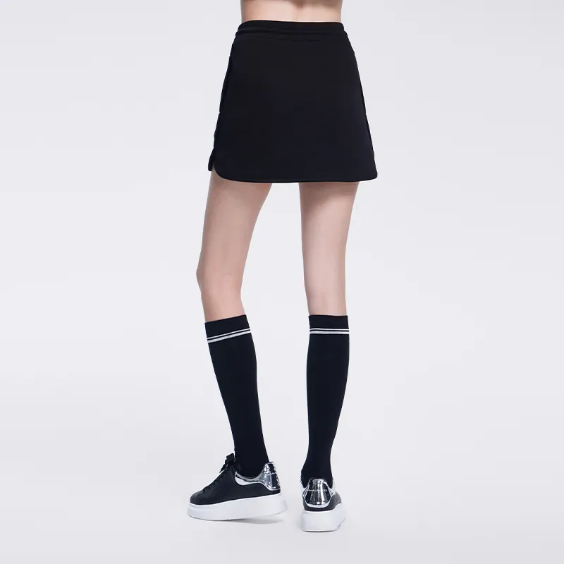 TITIKAACTIVE Casual Short Skirts Women's Pure Black-2