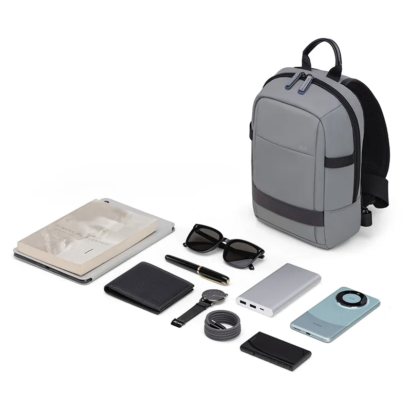 HLA Membrana Dermalis Composite Material Shoulder Bag Unisex Gray-2