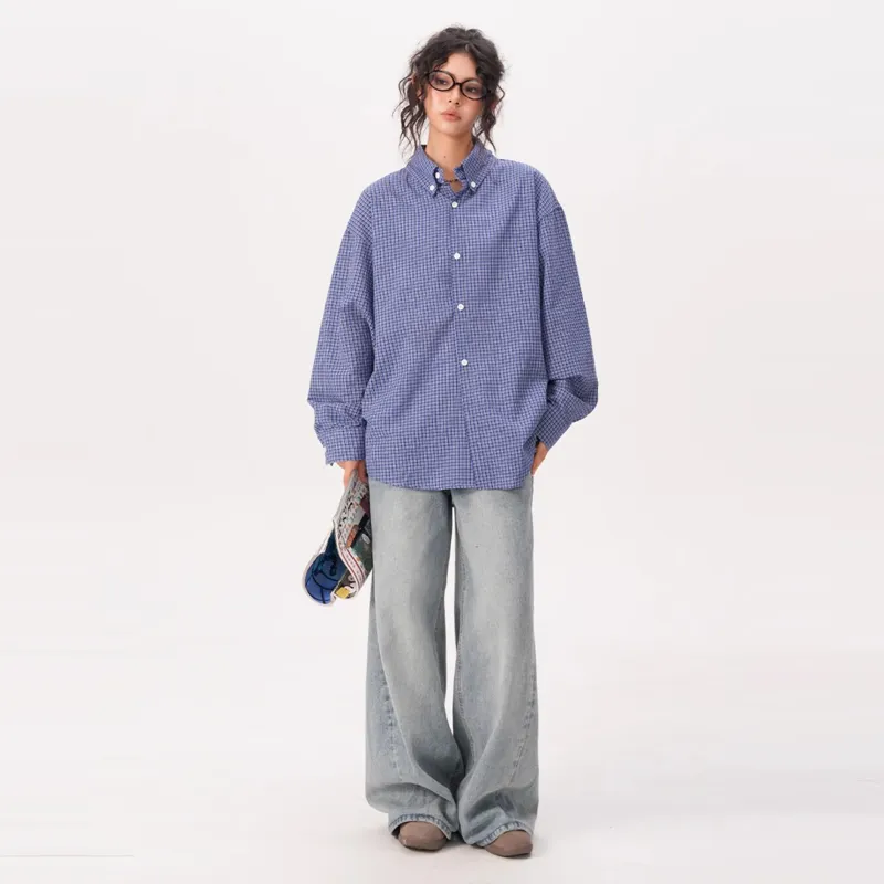 PAINT STAIN Shirts Unisex Blue-6