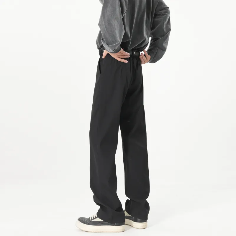 TESTUNG Fashion Casual Pants Unisex Classic Black-11