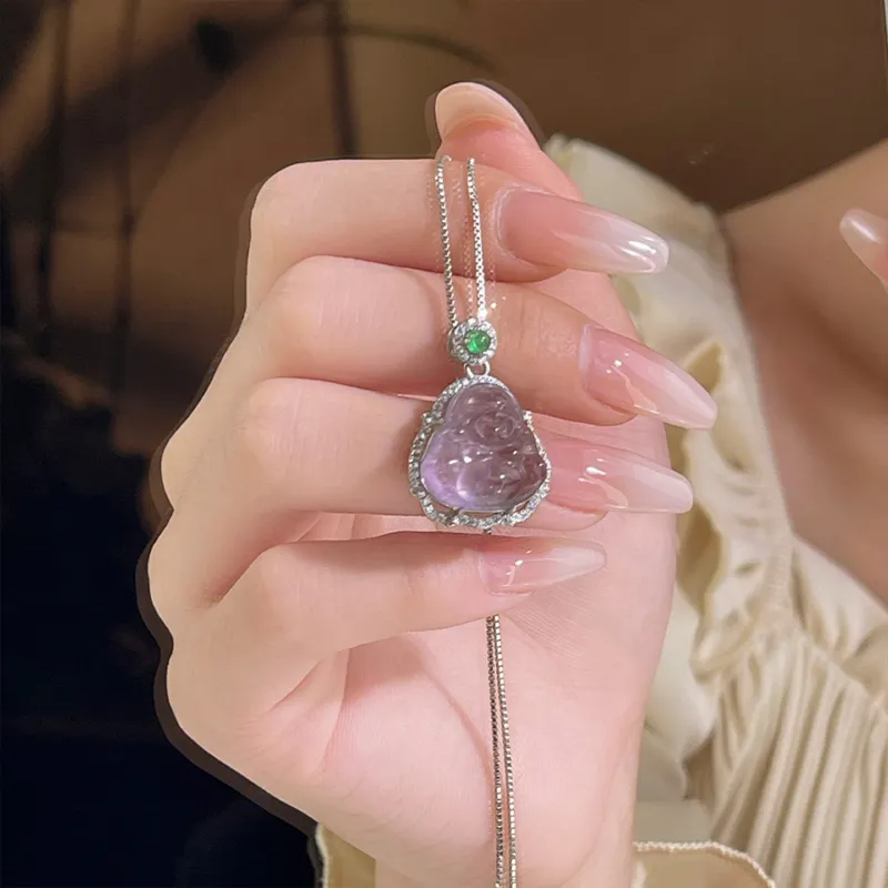 IWE Crystal Jade Necklaces Women's-5