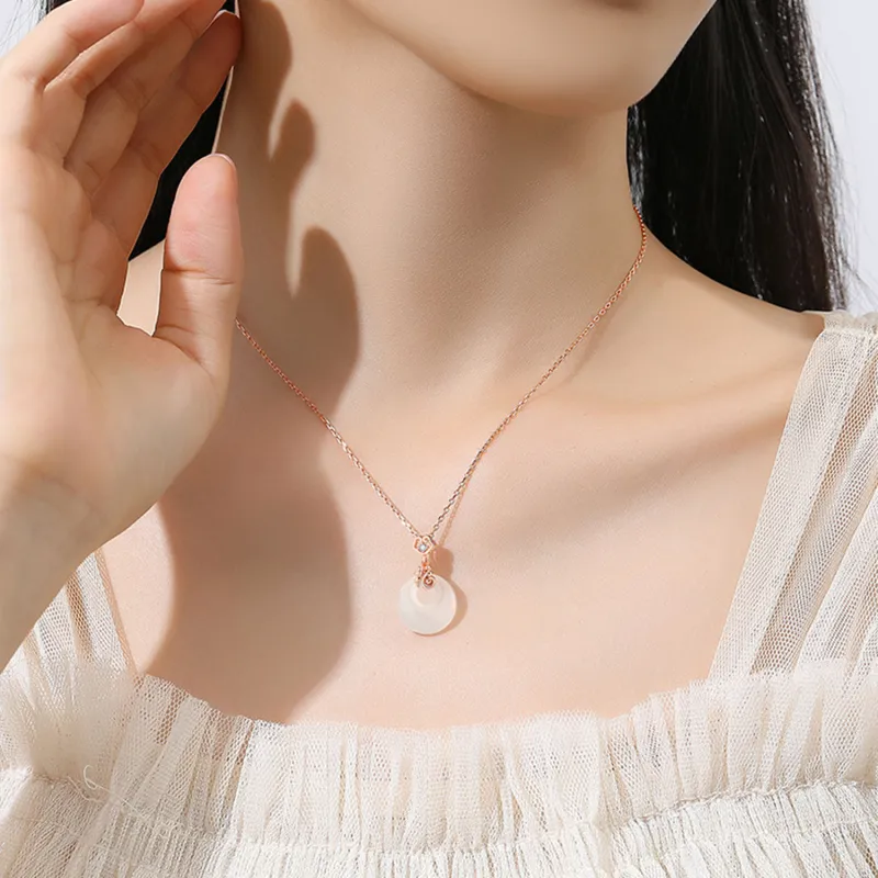 IWE Chalcedony Jade Necklaces Women's-2