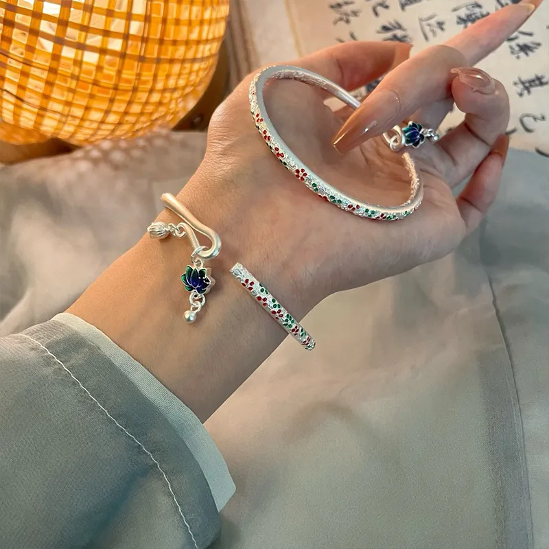 IWE 999 Fine Silver Bangles Women's-2