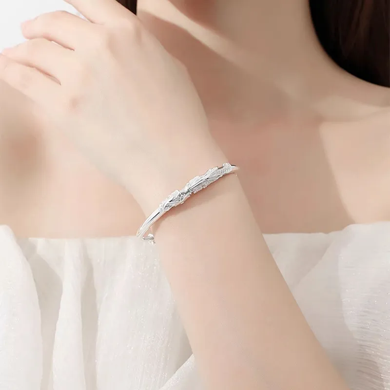 IWE S999 Fine Silver Bangles Women's-5