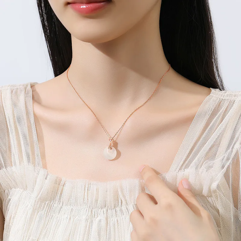 IWE Chalcedony Jade Necklaces Women's-1
