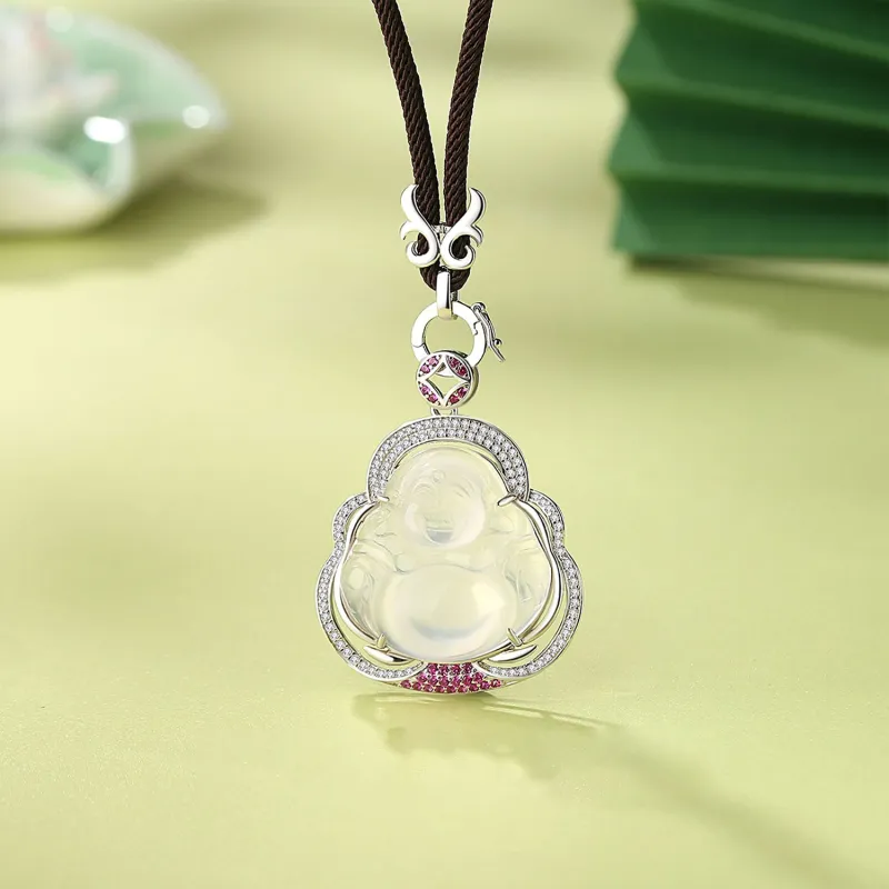 IWE S925 Sterling Silver/Chalcedony Necklaces Women's-2