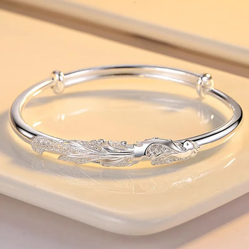 IWE S999 Fine Silver Bangles Women's-2