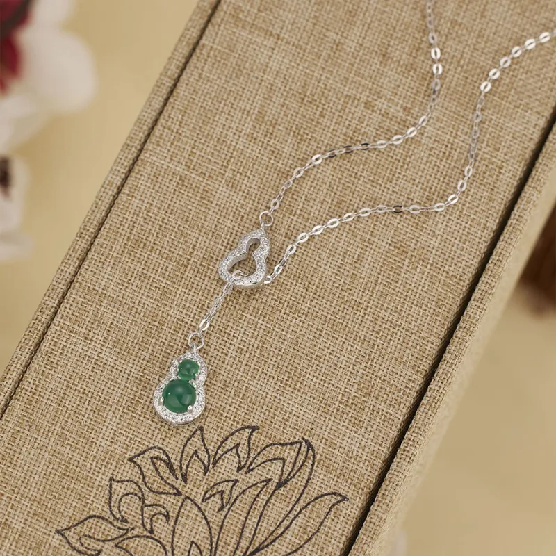IWE Chalcedony Jade Necklaces Women's-3
