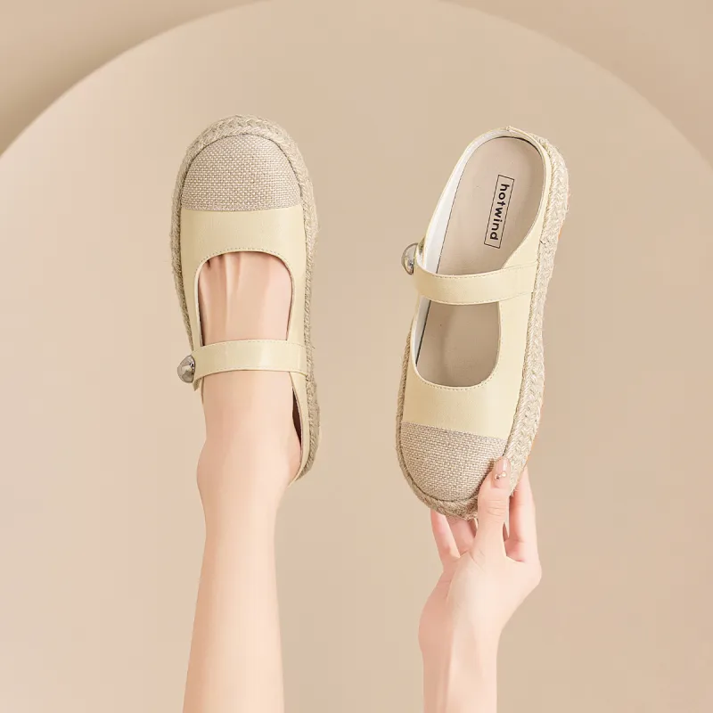 Hotwind Abrasion Resistant Slip Resistant Closed Toe Slippers Women's-13